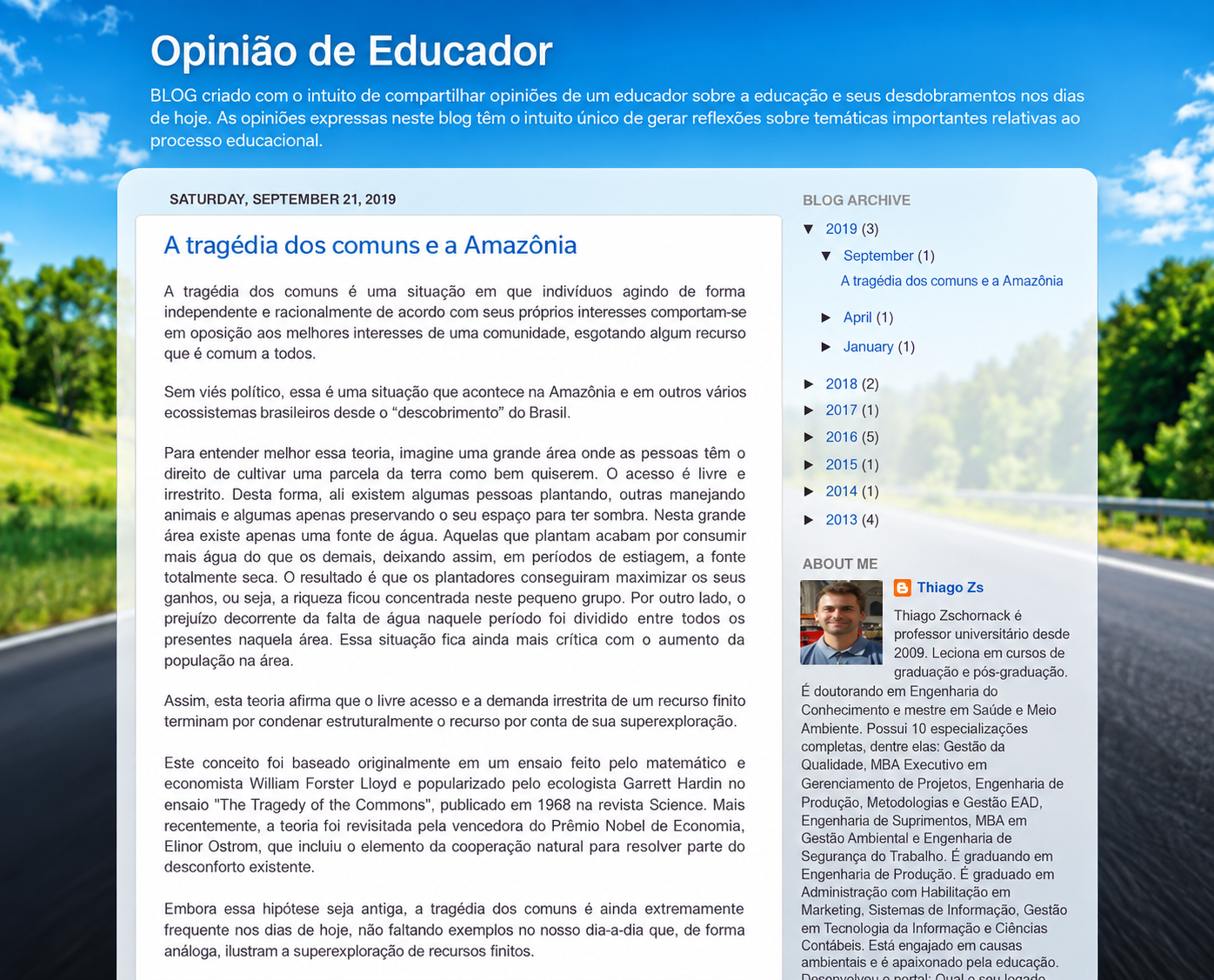 Blog Opinião de Educador