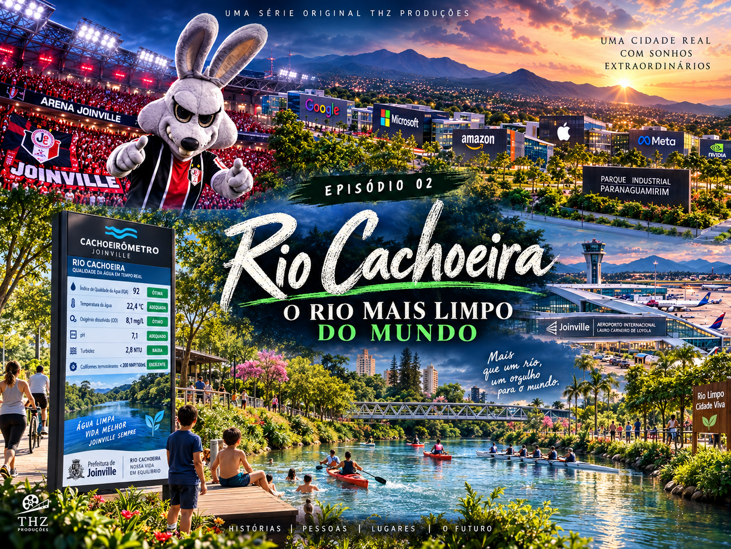Arte de divulgação de Rio Cachoeira — o rio mais limpo do mundo