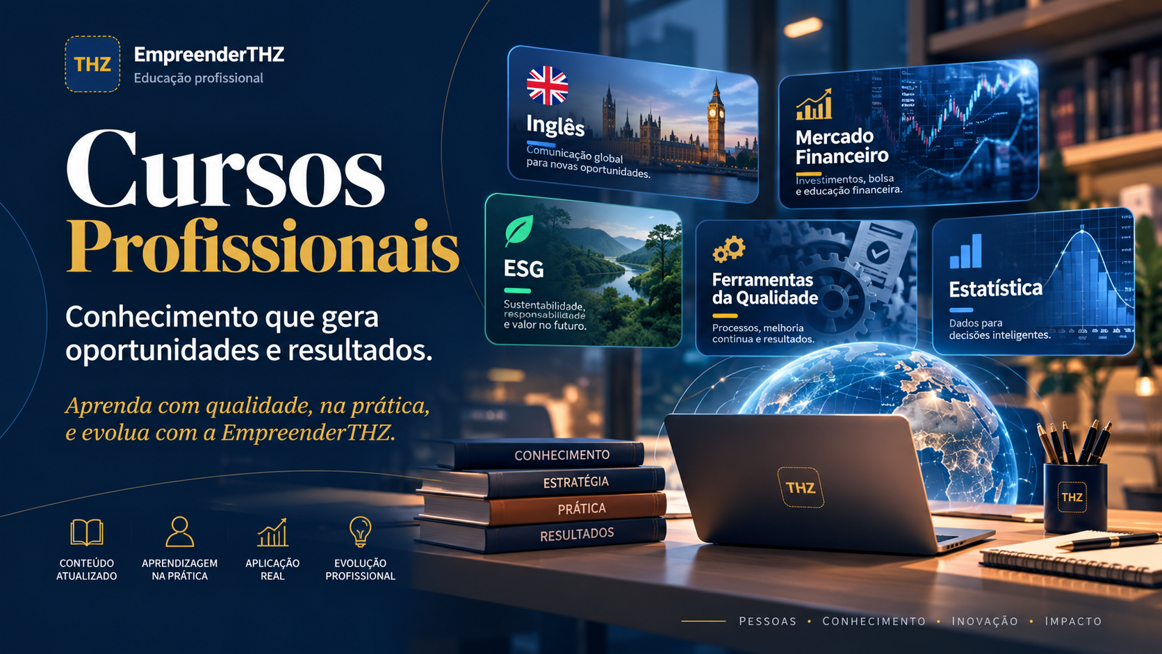 Capa dos Cursos Profissionais da EmpreenderTHZ
