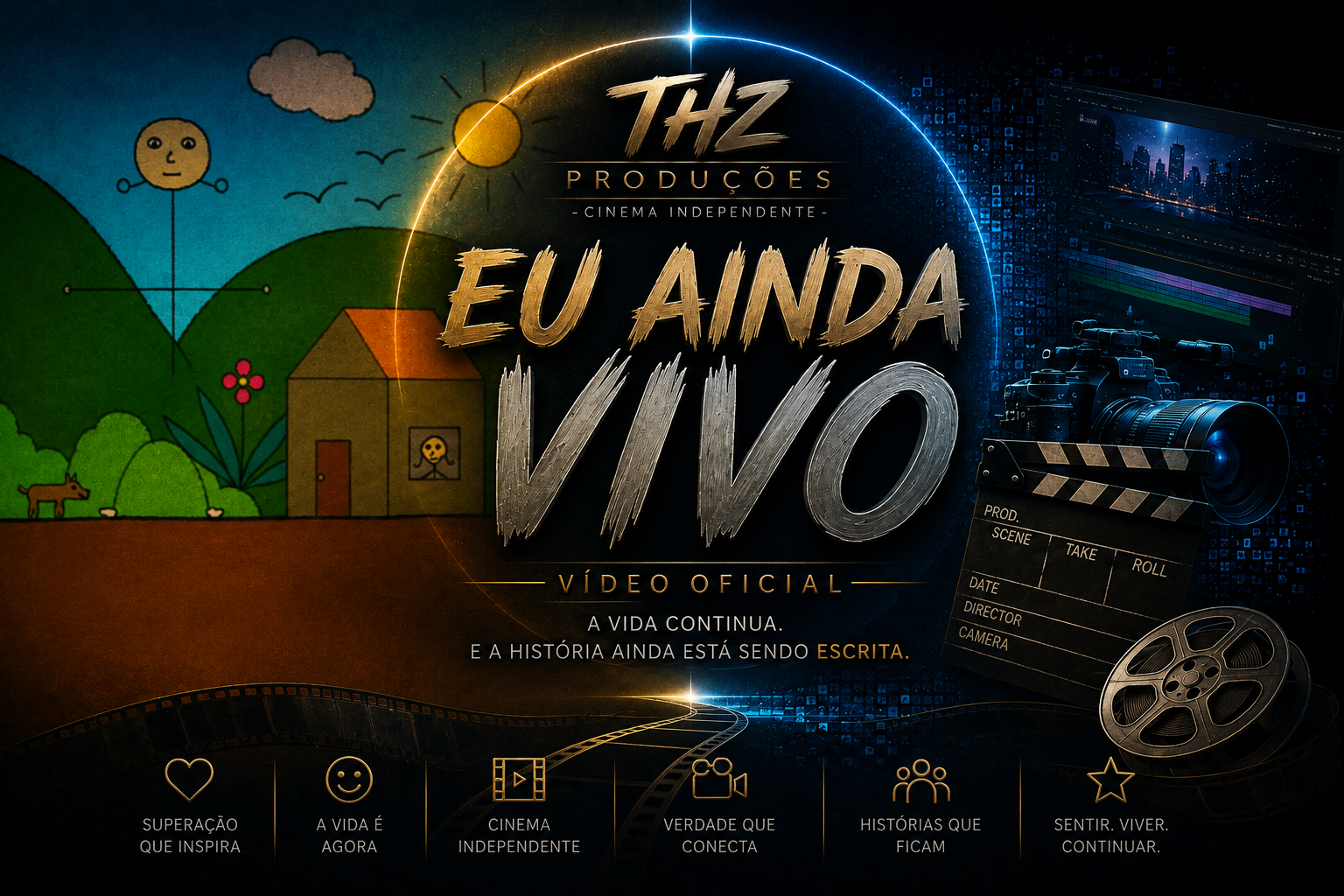 Arte da animação Eu Ainda Vivo