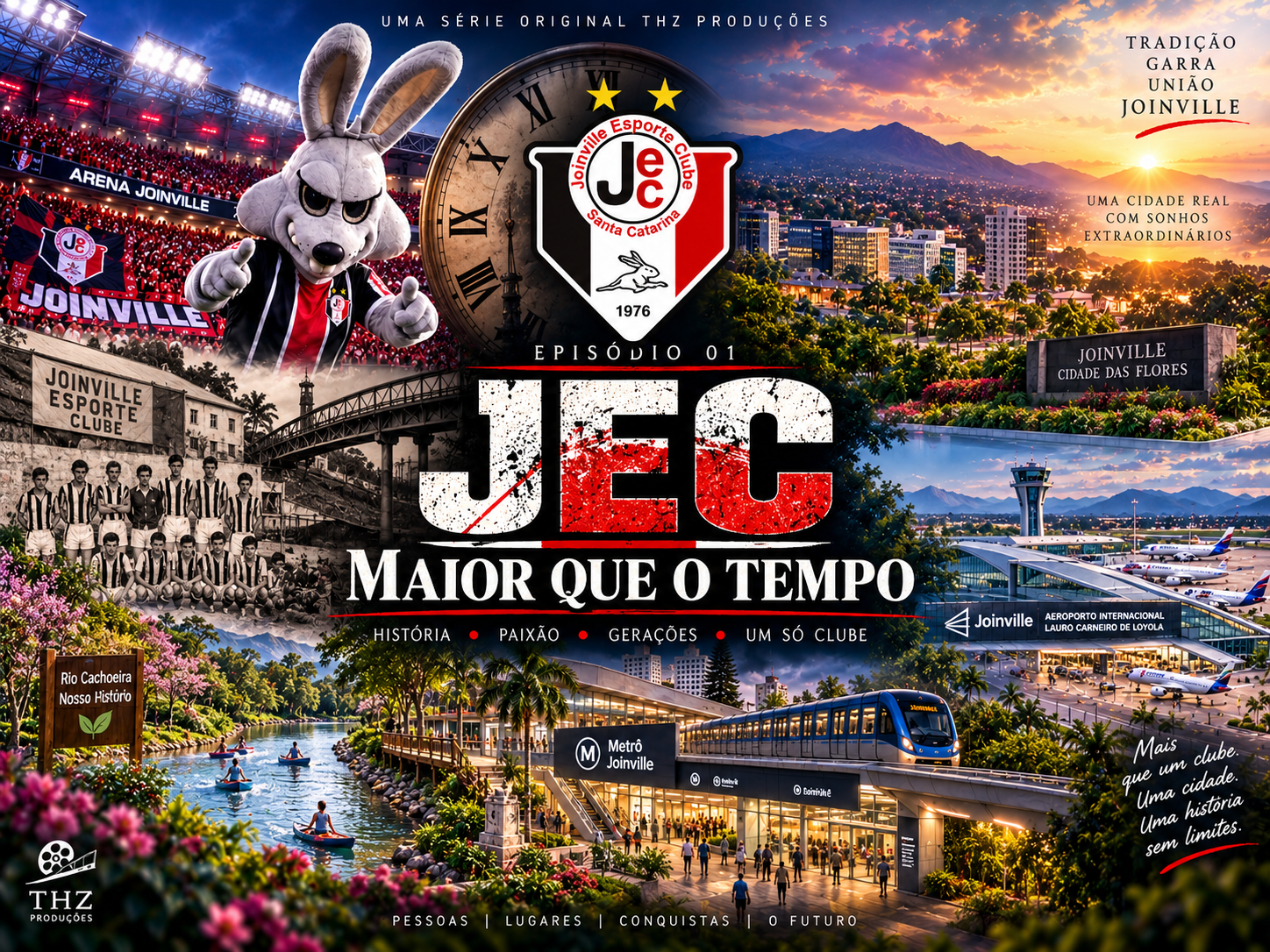 Arte de divulgação de JEC — maior que o tempo