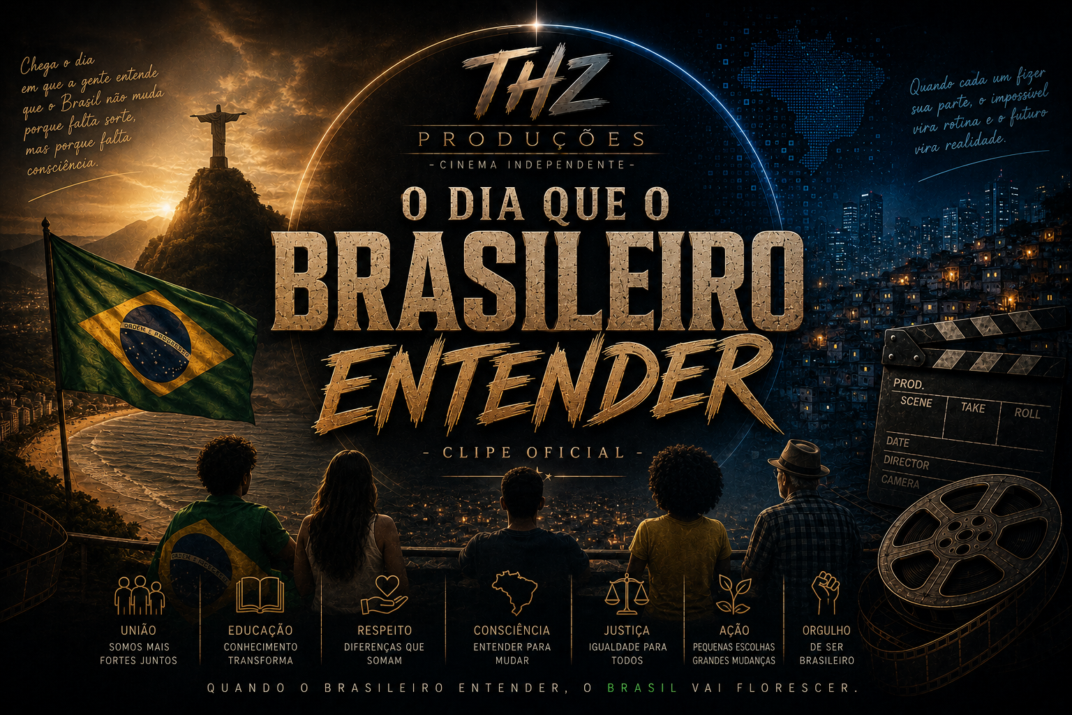 Arte do clipe O dia que o brasileiro entender