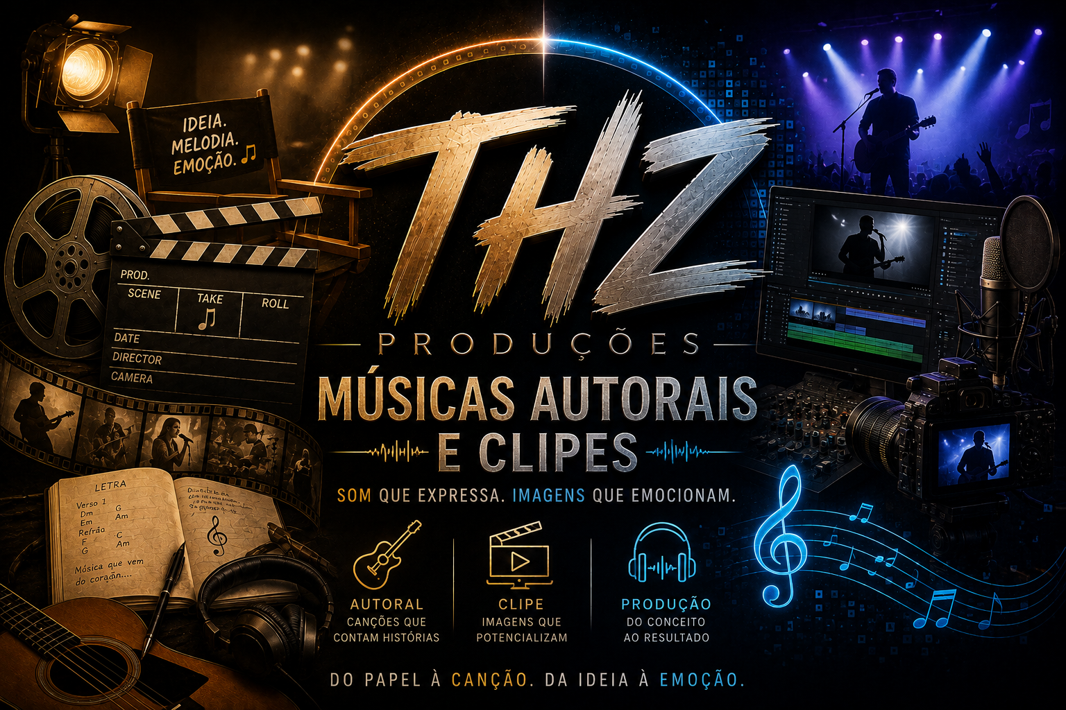 Banner da seção Músicas Autorais da THZ Produções