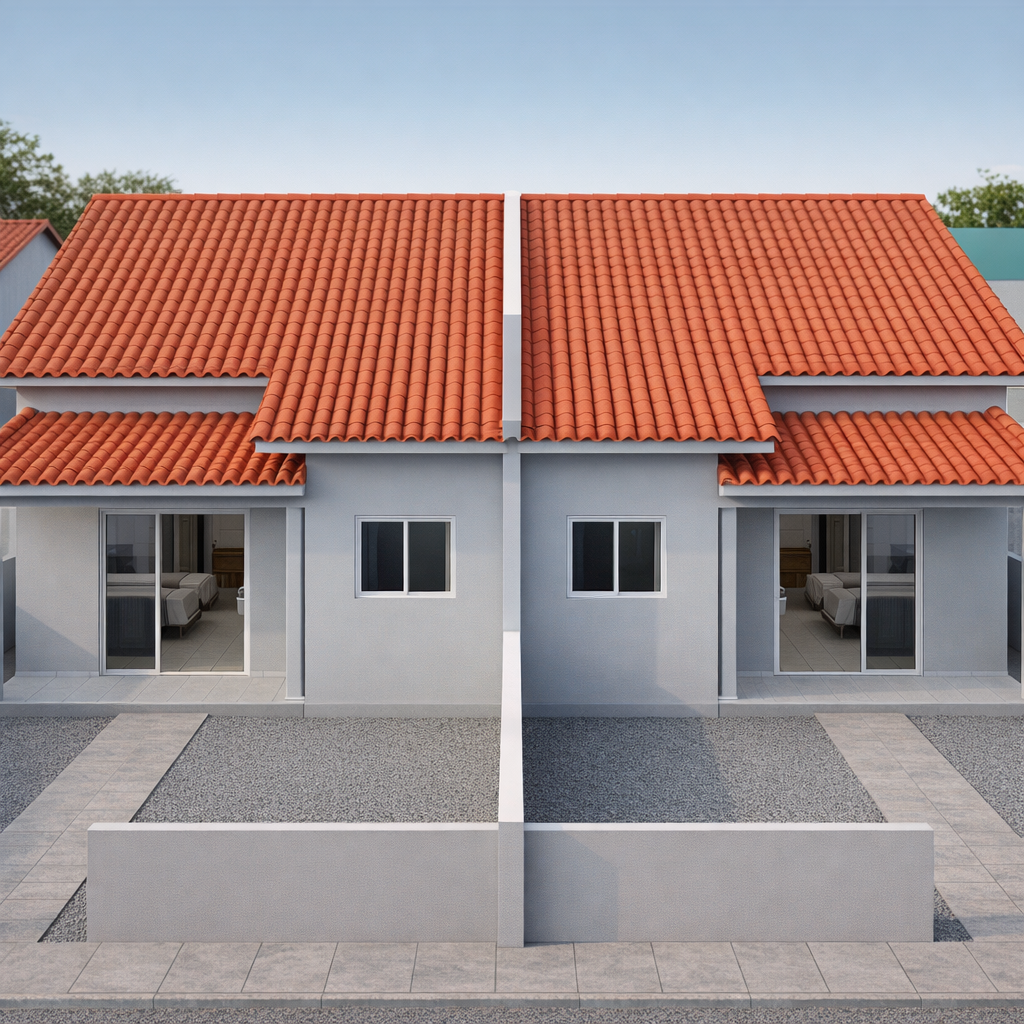 Projeto de residências geminadas