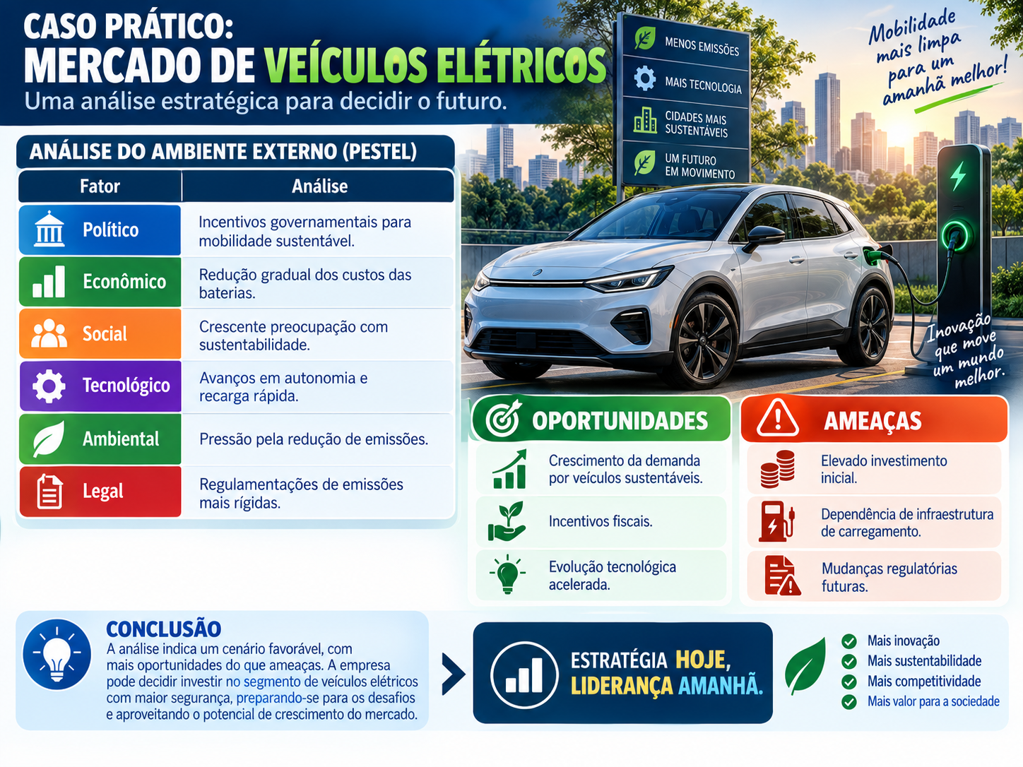 Caso prático PESTEL no mercado de veículos elétricos