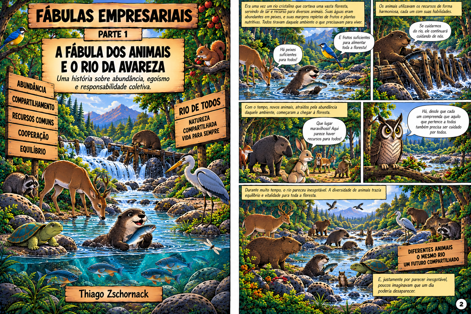 A Fábula dos Animais e o Rio da Avareza — capa