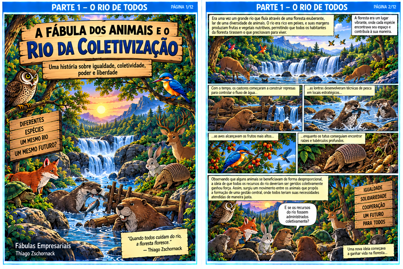 A Fábula dos Animais e o Rio da Coletivização — capa