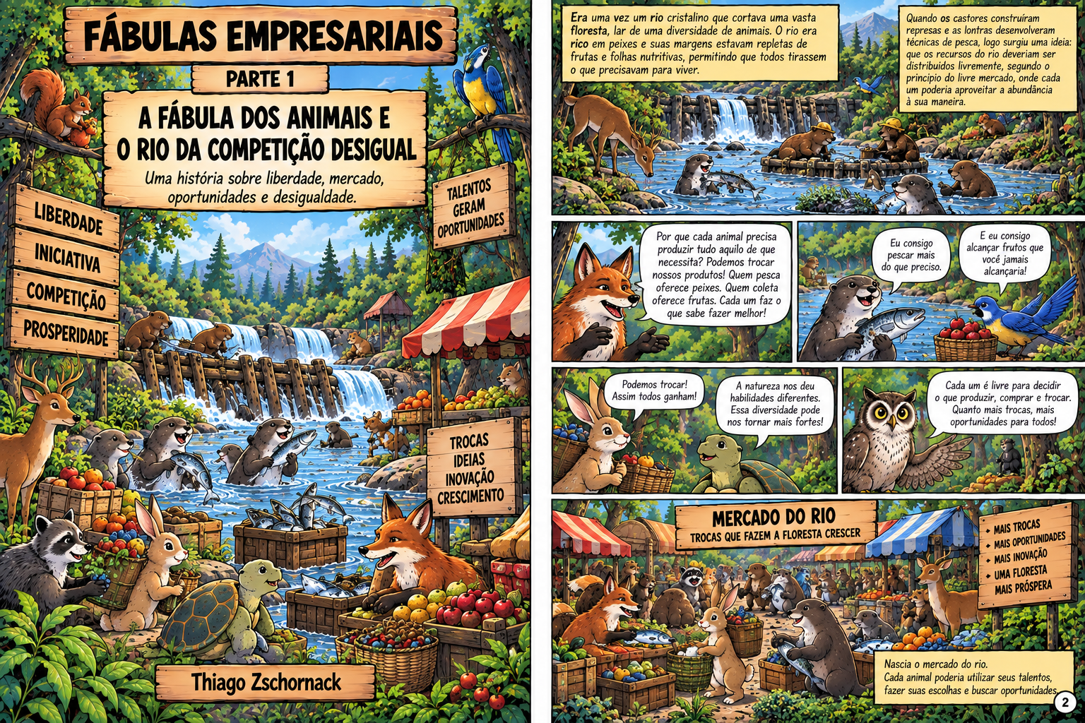 A Fábula dos Animais e o Rio da Competição Desigual — capa