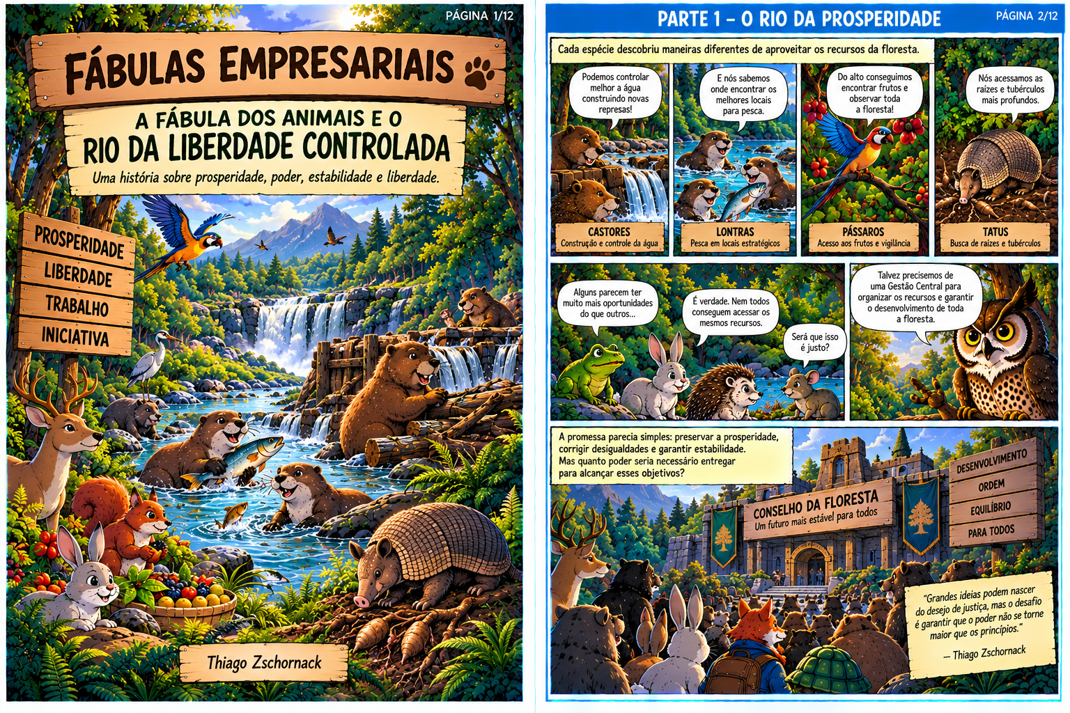 A Fábula dos Animais e o Rio da Liberdade Controlada — capa