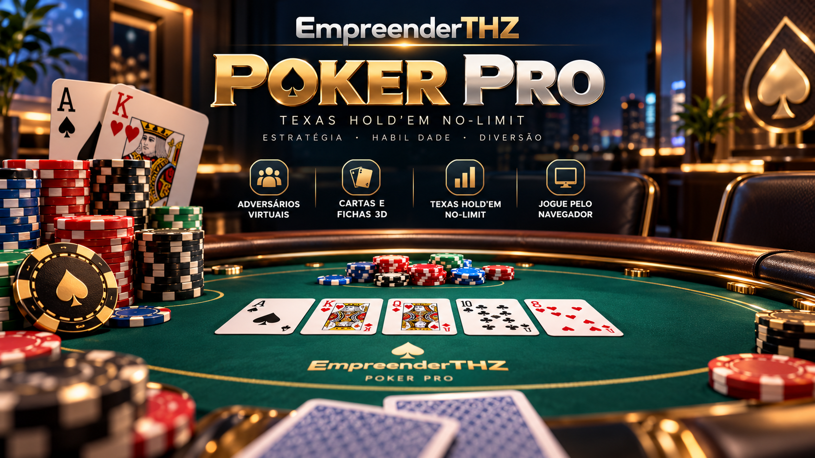 Capa oficial do Poker Pro da EmpreenderTHZ