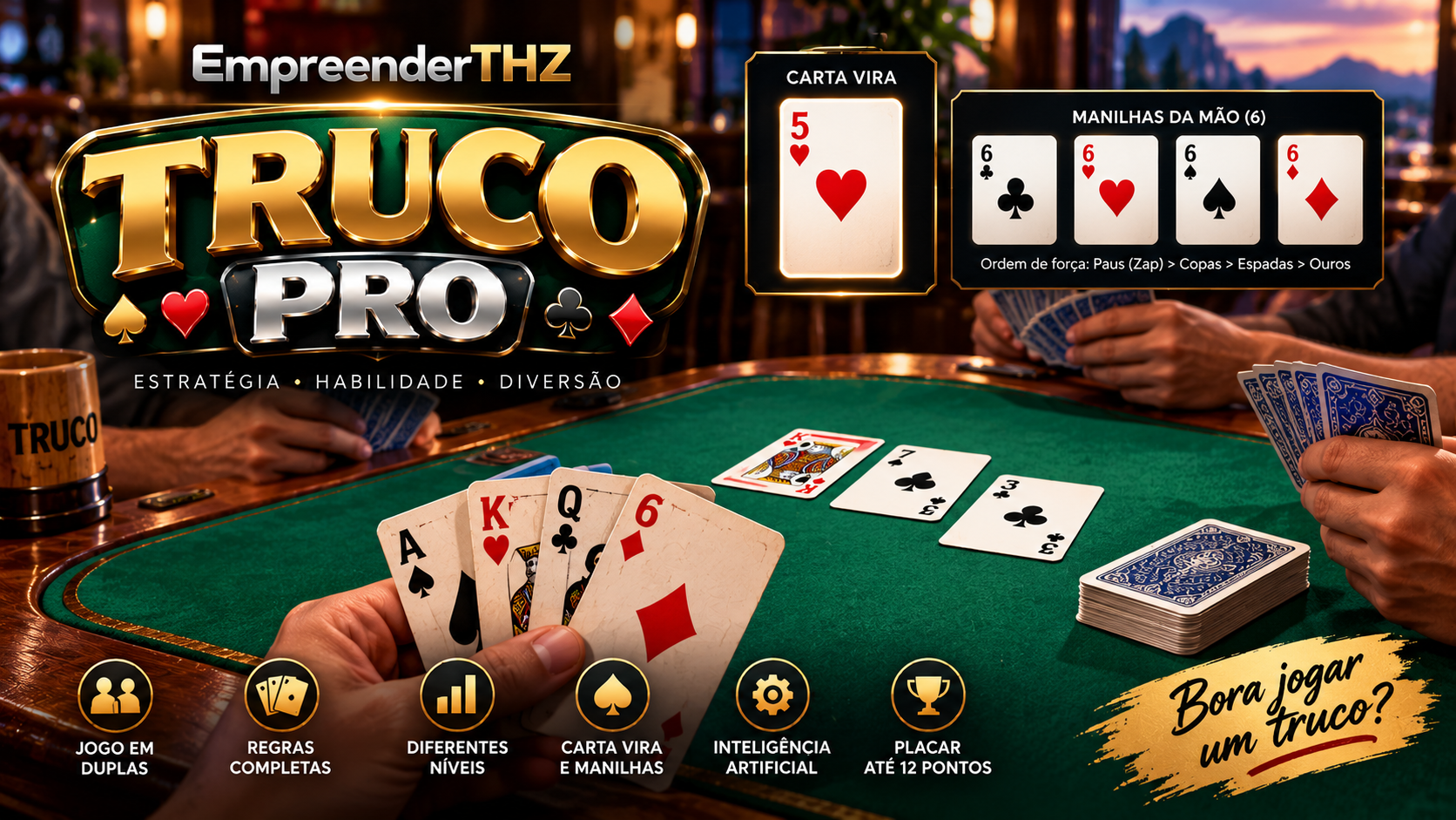 Capa oficial do Truco Pro da EmpreenderTHZ