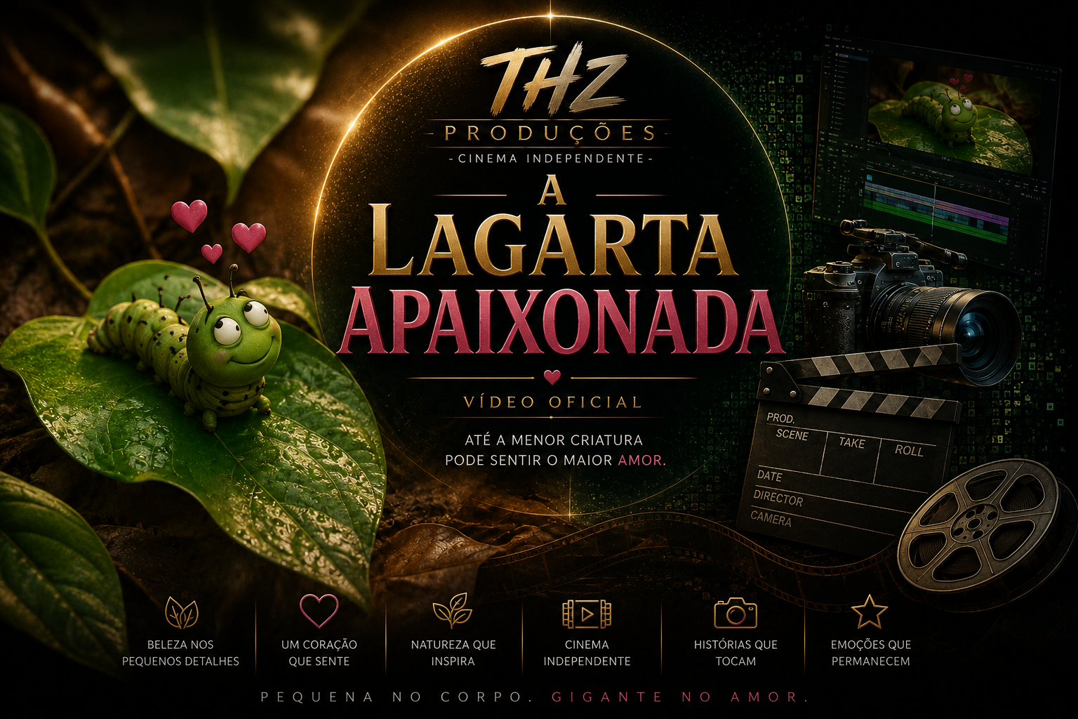 Arte da animação Lagarta Apaixonada