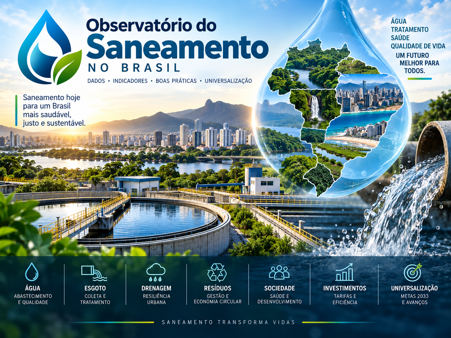 Capa do Observatório do Saneamento no Brasil